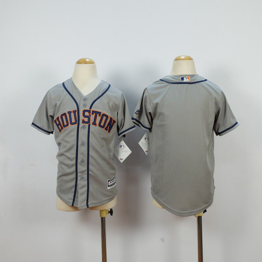 Youth Houston Astros Blank Grey MLB Jerseys